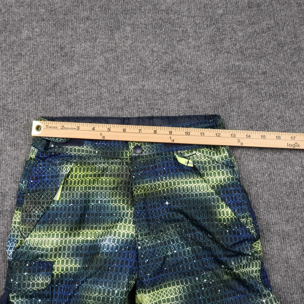 Champion Pants Youth Small 6-7 Blue Green Camo Pattern Snow Ski Insulated Winter